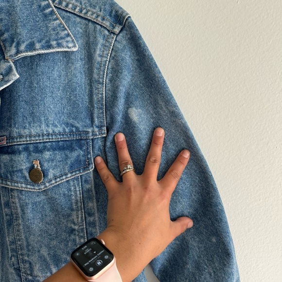 Vintage Georges Marciano For Guess Jean Jacket 80s 90s Denim Size Medium - Picture 10 of 13